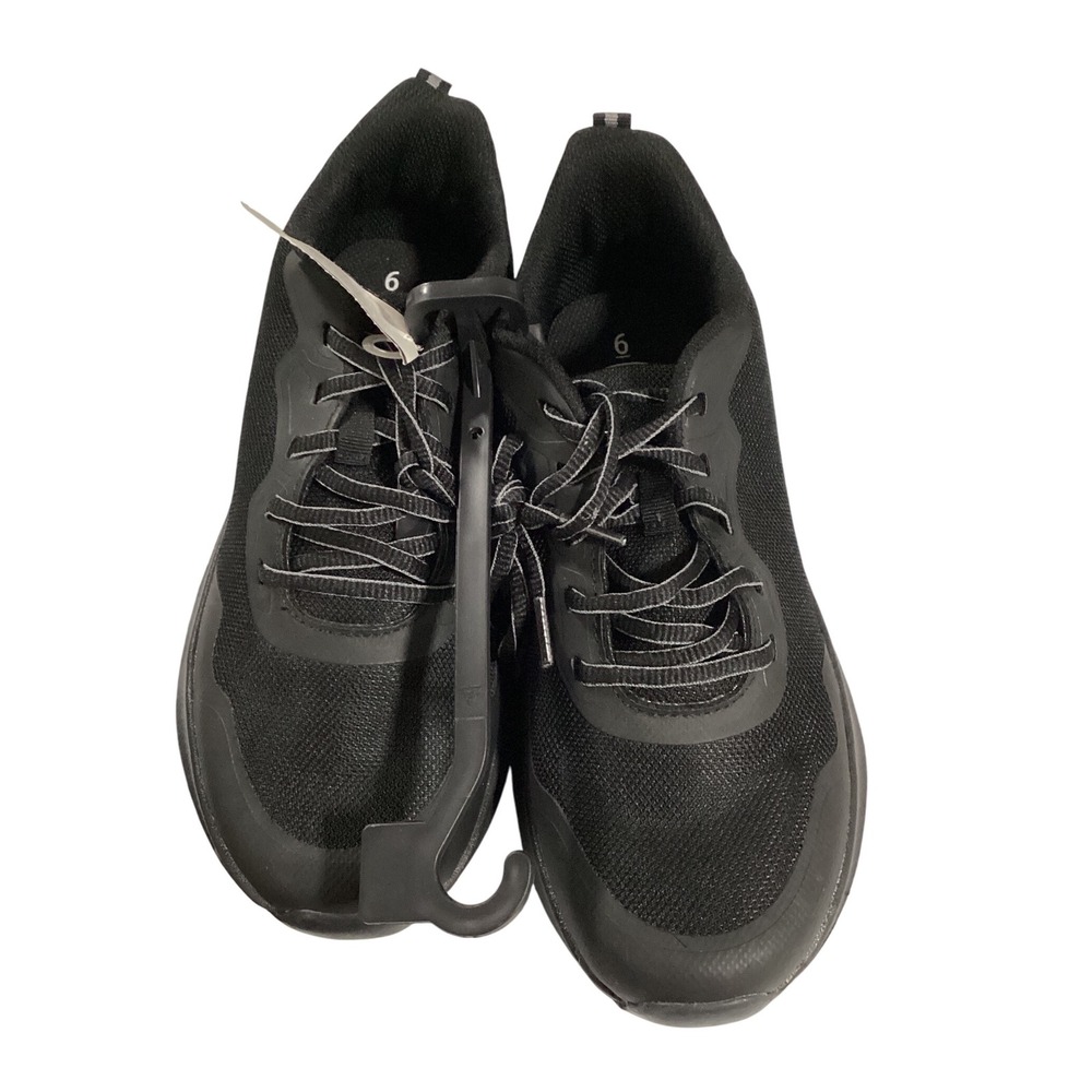 Black Athletic Sneakers Size 6 Lace Up Mesh Comfort Shoes‎